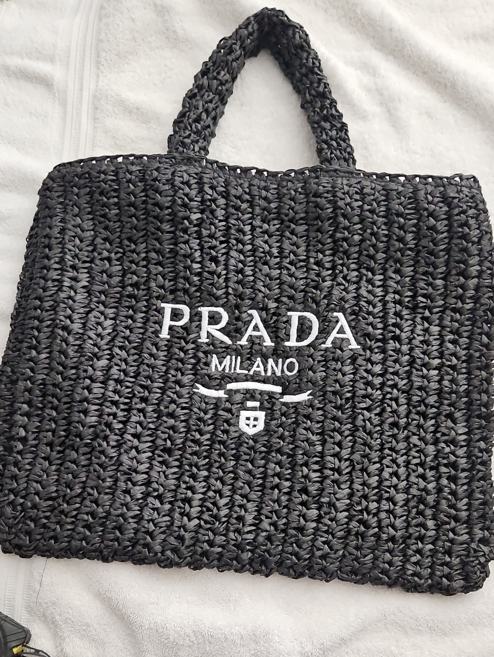 Black Straw Tote Bag- This Is NOT A Designer Bag